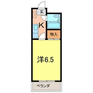 ハイツ銭成【104号室】の間取り