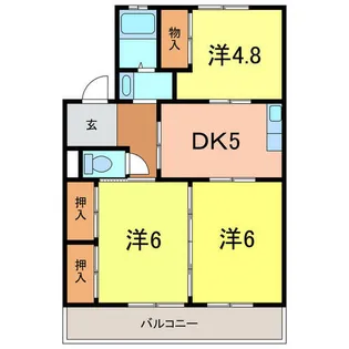 湫マンション【2階】の間取り