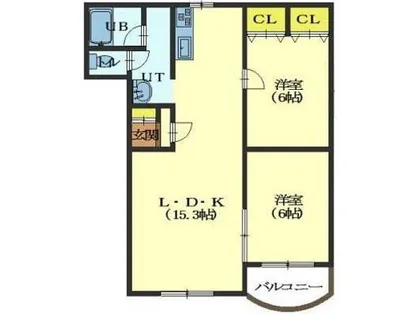 ベターアール追分【302号室】の間取り