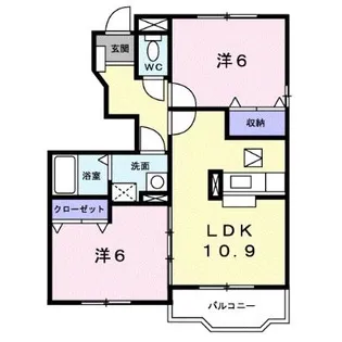 アヴニールシェル7番館【1階】の間取り