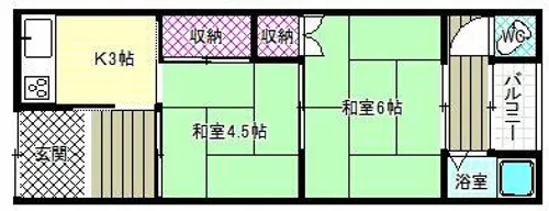 みどり荘【1階】の間取り