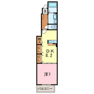 ヴィラ神明 A【103号室】の間取り