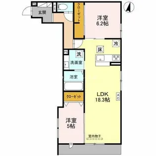 トリシア武庫川【3階】の間取り