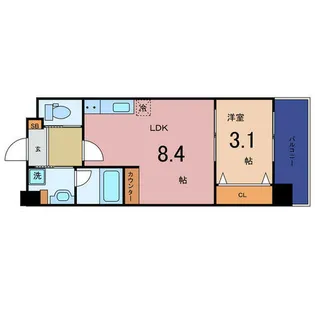 グローハイツ千林【6階】の間取り