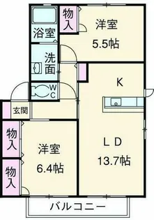 エスポワール【2階】の間取り