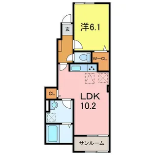 カメリア アオキ【1階】の間取り