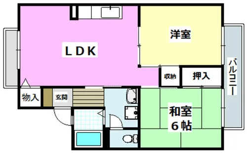 セジュール南茨木【2階】の間取り