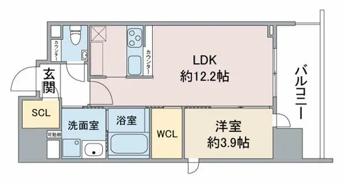 URBAN-HEAL HISAYA ODORI PARK【301号室】の間取り