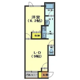 リヴェール松陰【103号室】の間取り