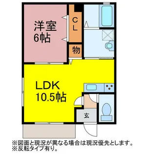 エーエスコートⅢ【101号室】の間取り