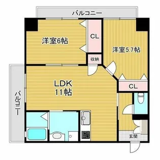 T the style【6階】の間取り