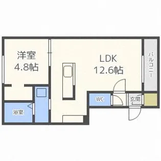 L’amour(ラ・ムール)【302号室】の間取り