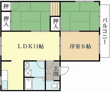 サルドゥセジュール【1階】の間取り