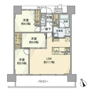 ワコーレ姫路北条口【12階】の間取り