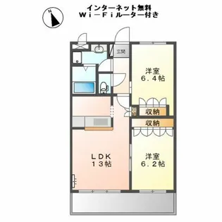 FOREST VILLA【2階】の間取り