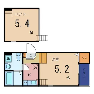 ハーモニーテラス今市Ⅱ【2階】の間取り