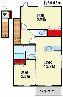 ボヌールM Ⅰ【2階】の間取り