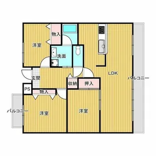 第2メゾンファミール【2階】の間取り