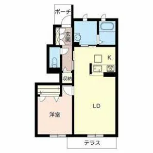 エスポワール・アイ 北春日丘Ⅰ,Ⅱ【1階】の間取り