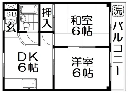 グランドハイツ1号館【4階】の間取り