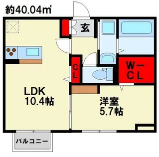 elegant palace横代北【306号室】の間取り