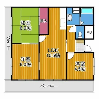 ジョイフル昭栄【2階】の間取り