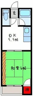 八尾木グリーンハイツ【1階】の間取り