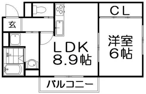 コンフォルタ星田【1階】の間取り