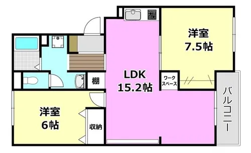 アリュールKOKUBO【2階】の間取り
