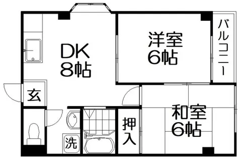 ロイヤルコート【4階】の間取り