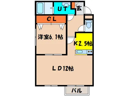 コンフォートパレス花園【201号室】の間取り