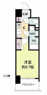 セレニテ心斎橋グランデ【10階】の間取り