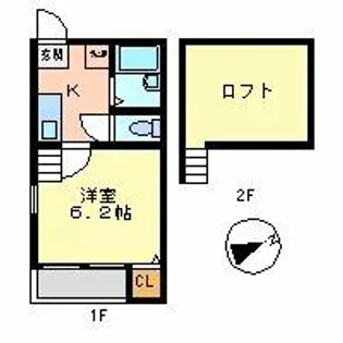エーフラッツ尾頭橋【2階】の間取り