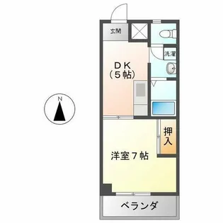 西日置マンション【2階】の間取り