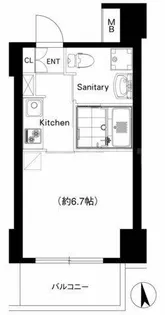 ルネ日本橋アネーロ【11階】の間取り