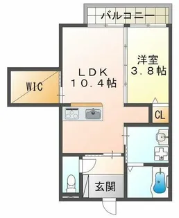 サニーヒルズシンエイ【3階】の間取り