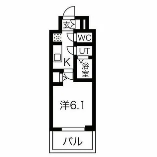ファステート難波ラグジュ【4階】の間取り