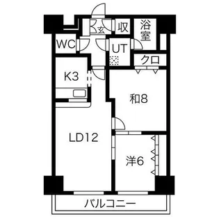 クレア南郷【12階】の間取り