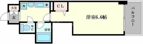 エステムコート大阪城南Ⅱ【11階】の間取り