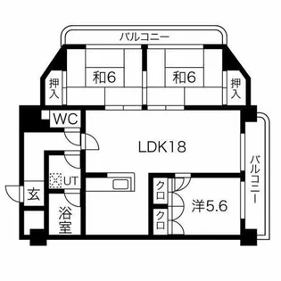 シャンテ辻亀【3階】の間取り