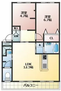 グリーンコーポ【3階】の間取り
