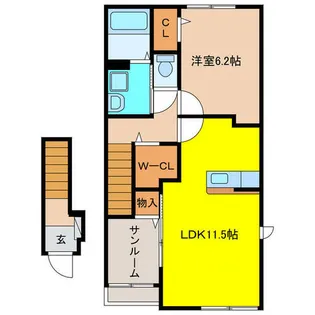 サンリット本郷Ⅲ【2階】の間取り