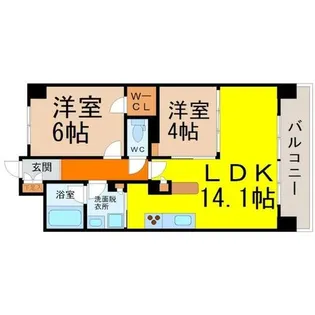 La Douceur山王【6階】の間取り