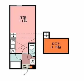 セザンヌ王ヶ崎【101号室】の間取り