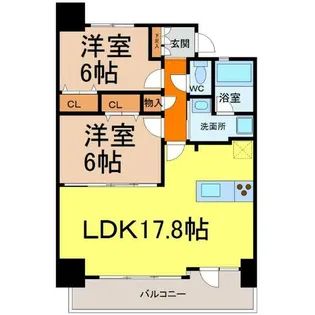 CHAYAGASAKARISE(茶屋ヶ坂ライズ)【8階】の間取り