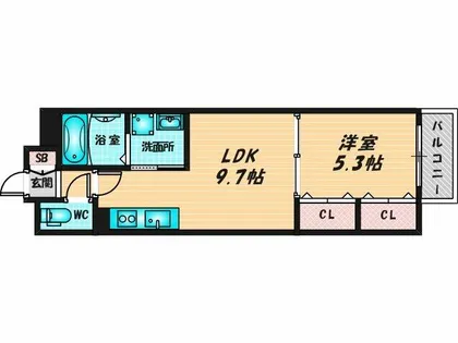 クリエオーレ角田【2階】の間取り