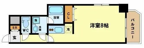 アーデン京町堀ウエスト【10階】の間取り