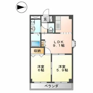 コンフォール アイ【2階】の間取り