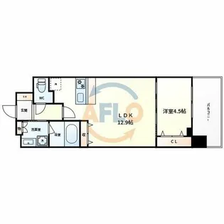 スプランディッド中百舌鳥【3階】の間取り