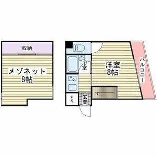 ベルジュネス【5階】の間取り
